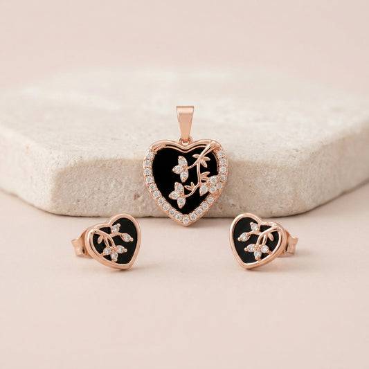 chain pendent with earrings