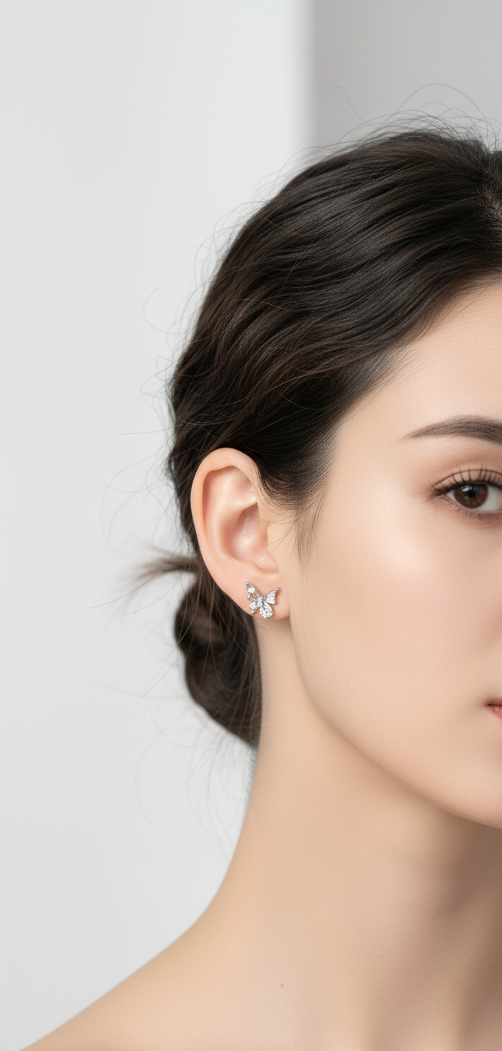 Openwork butterfly silver 3