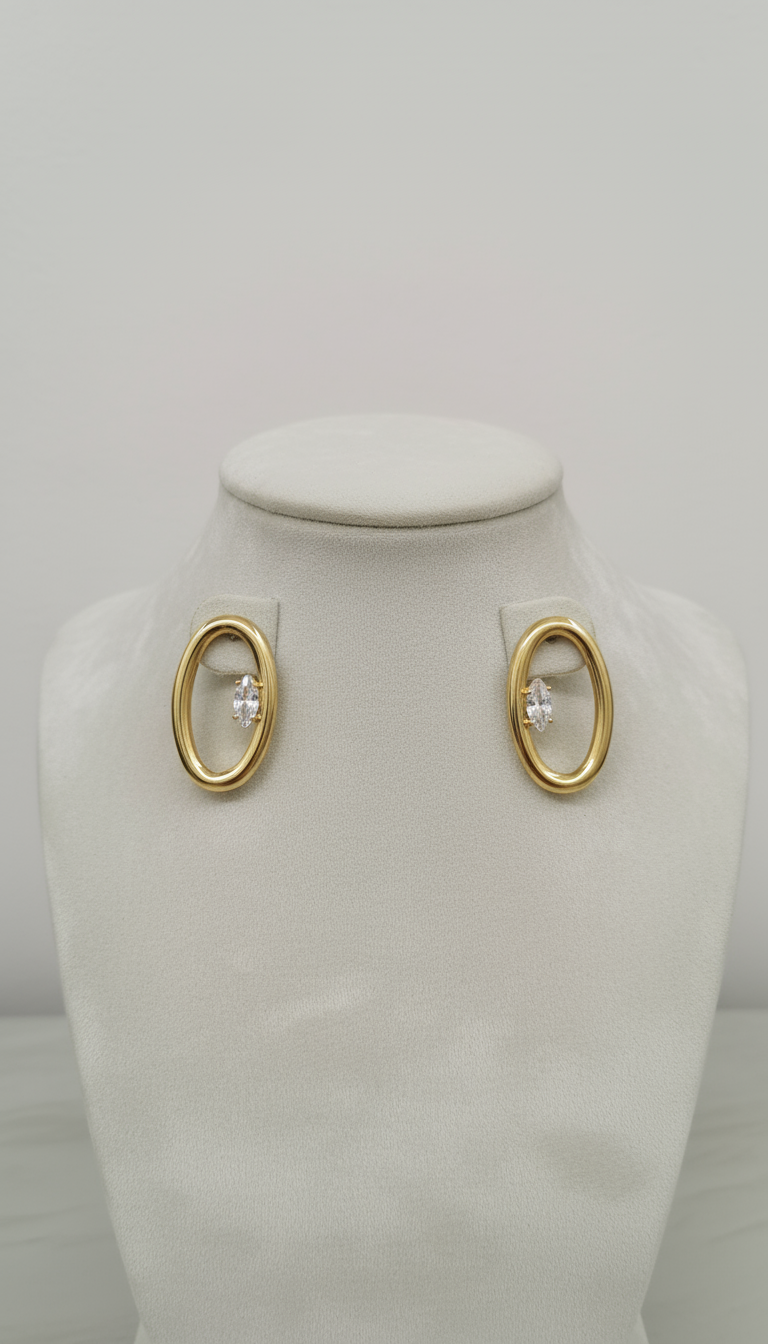 Big Circle crystral Earring