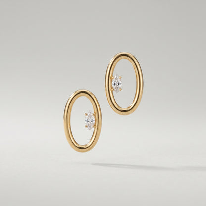 BIG CIRCLE CRYSTAL earring 