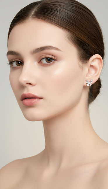 Openwork butterfly silver 2