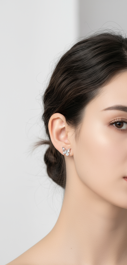 Openwork butterfly silver 3