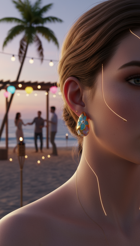 PEBBLO EARRINGS LIGHT BLUE 1