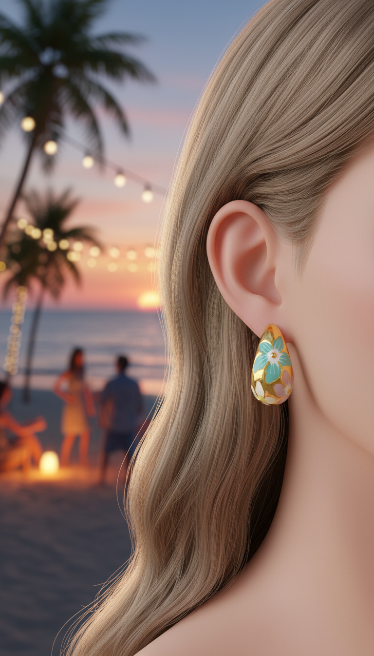 PEBBLO EARRINGS LIGHT BLUE 4